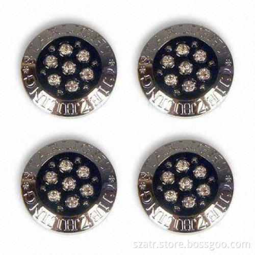 Car Decorative Sticker with High-quality Chrome Material and Conical Diamond-inlay